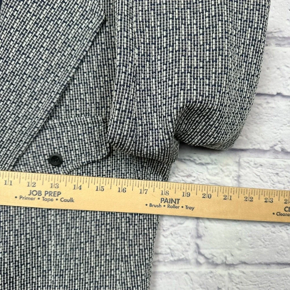 VTG 70s Pennys Towncraft Blazer 36R Blue Tweed Leisure Jacket Coat Disco Western